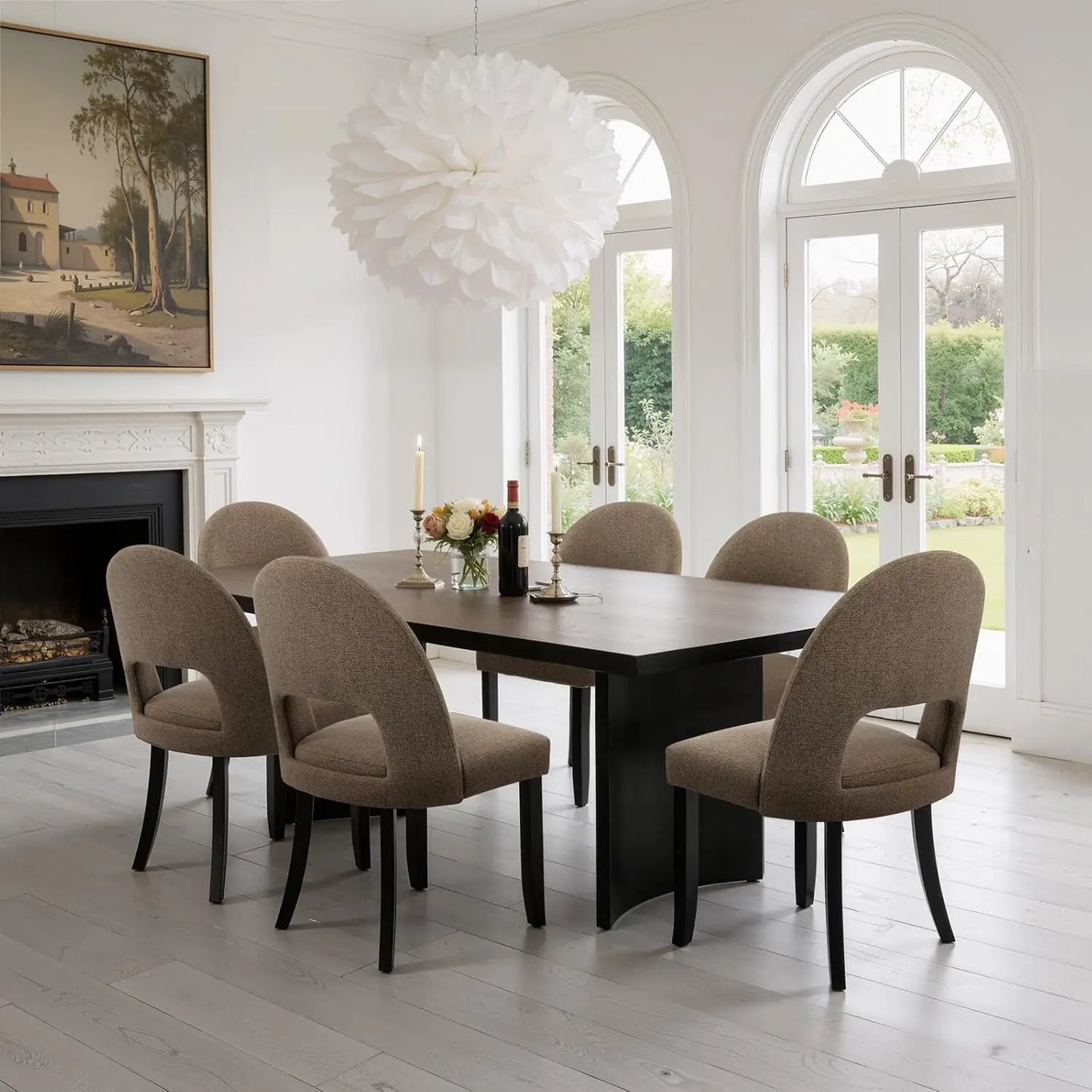 Upholstered Dining Chairs Set Of 6 Mid Century Modern
