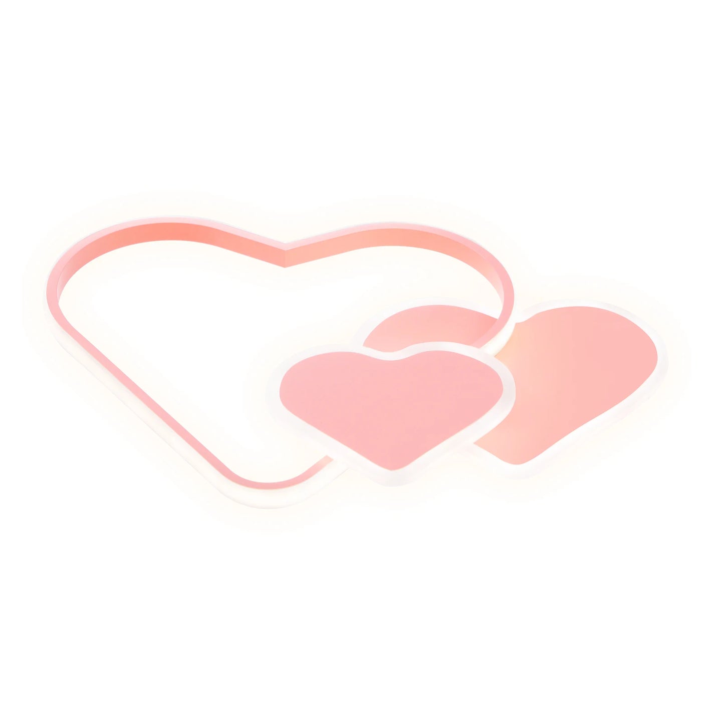 Heart Shaped LED Ceiling Lamp With Remote Control Adjustable Temperature