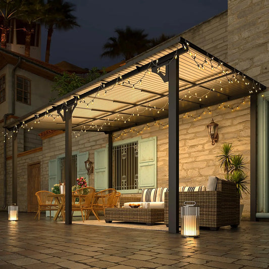 Sturdy Aluminum Gazebo With Roof For Patio Pergola