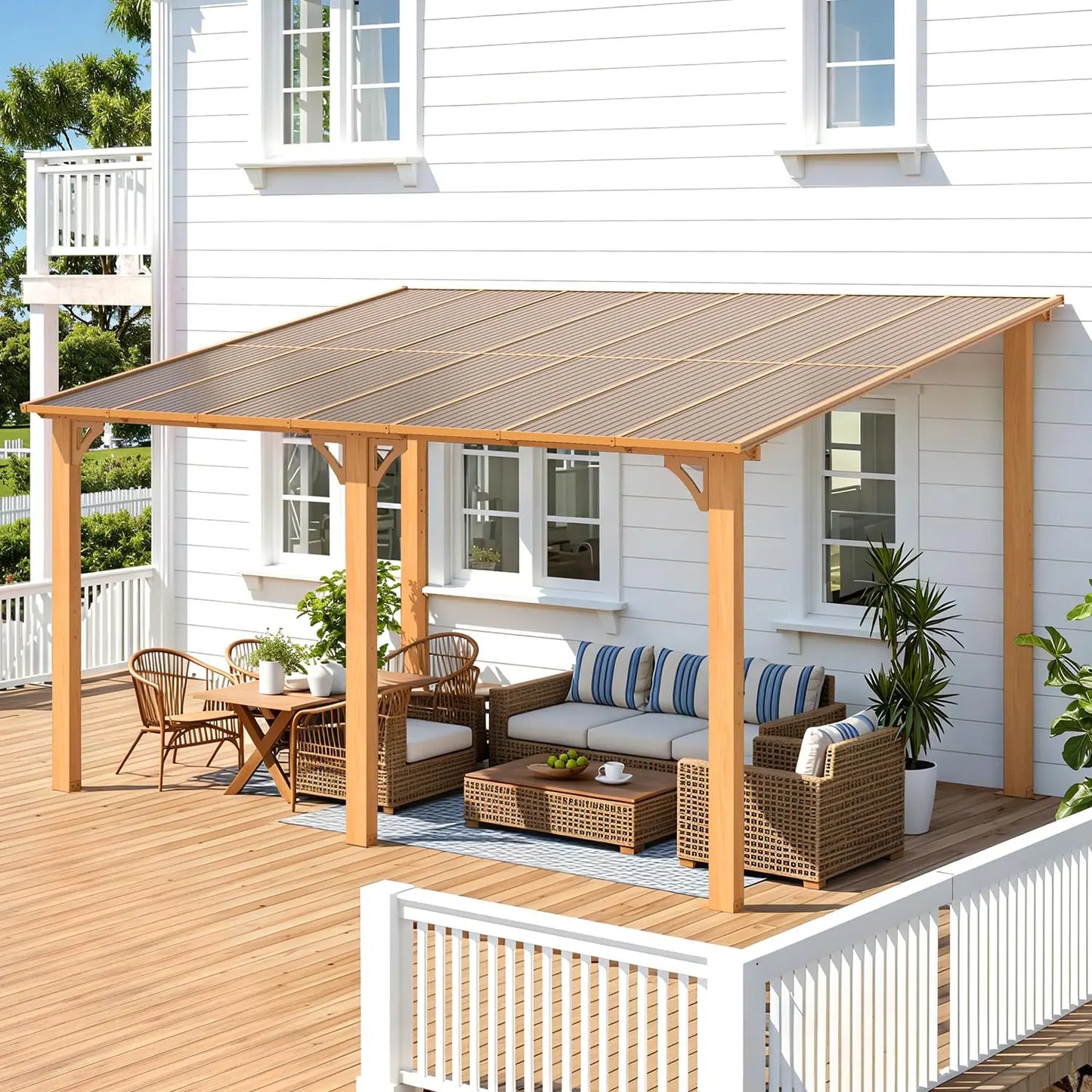 Sturdy Aluminum Gazebo With Roof For Patio Pergola