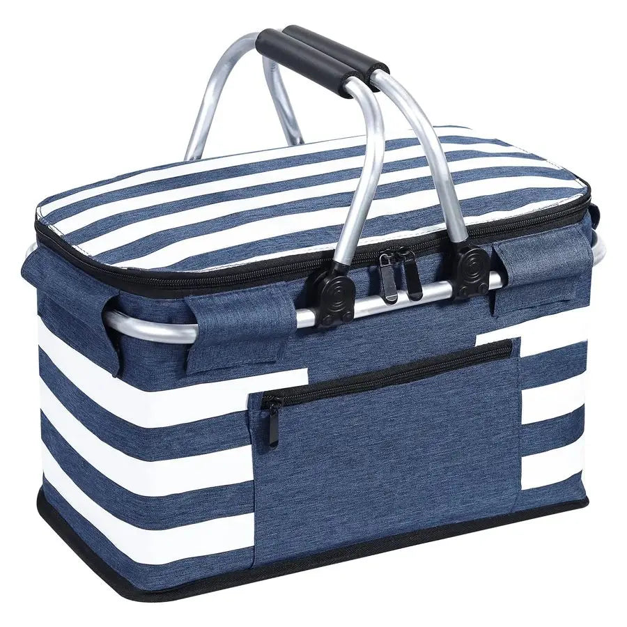 Leakproof Collapsible Picnic Insulated Cooler Bag With Lid