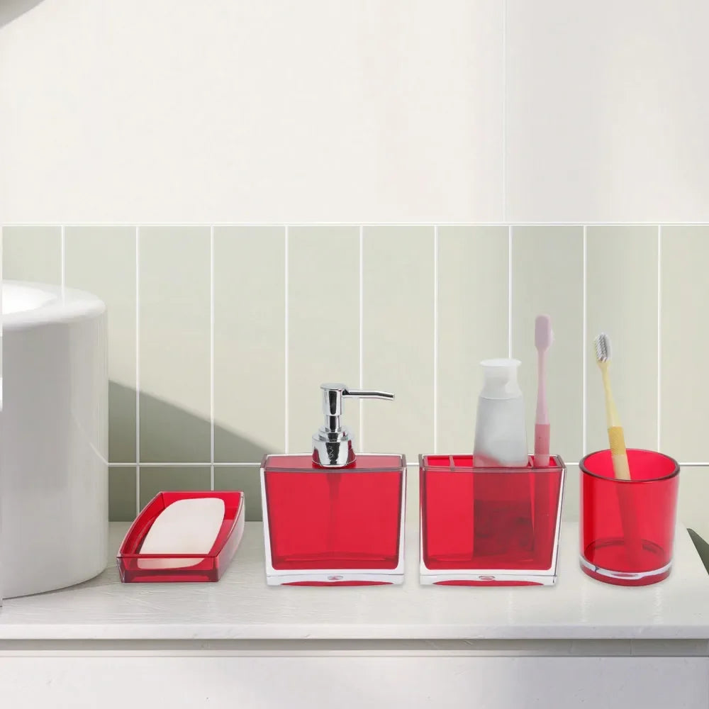 Lightweight Bathroom Accessories Set For Vanities EcoFriendly Plastic