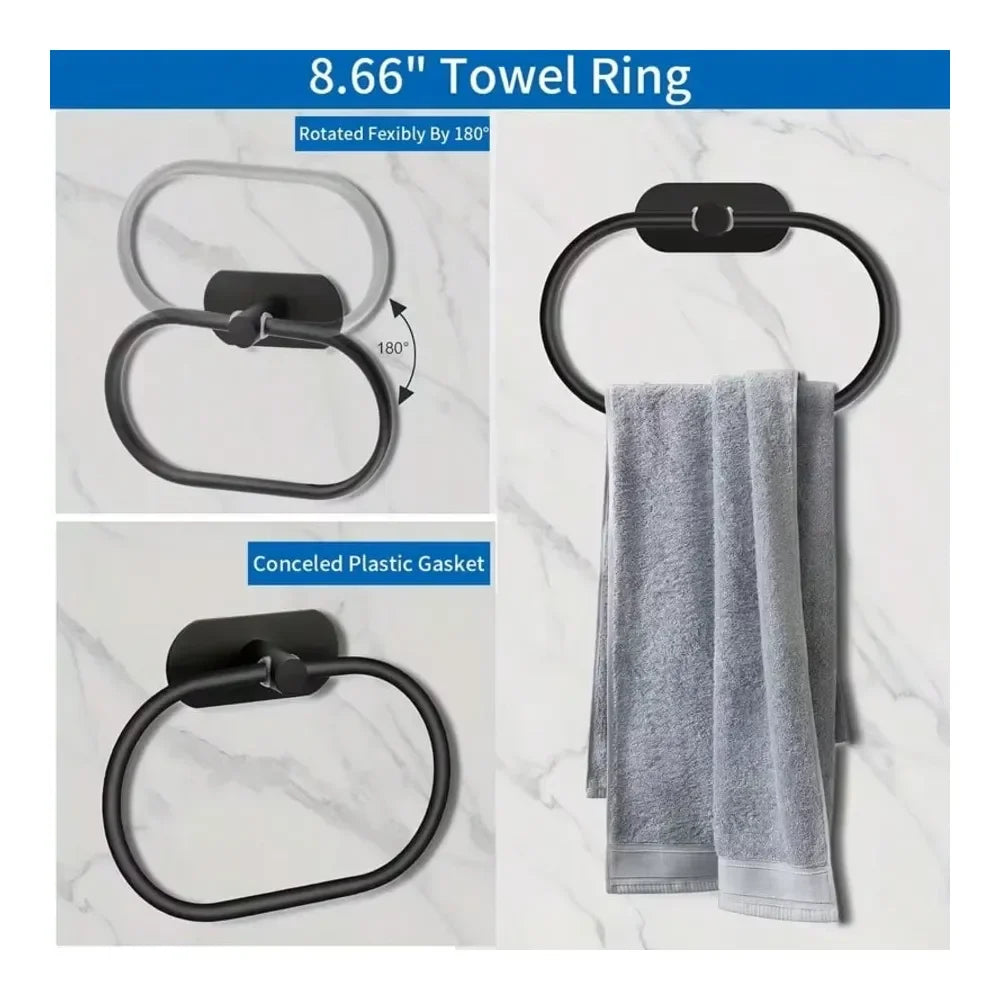 Bathroom Accessories Set With Towel Bar And Toilet Paper Holder