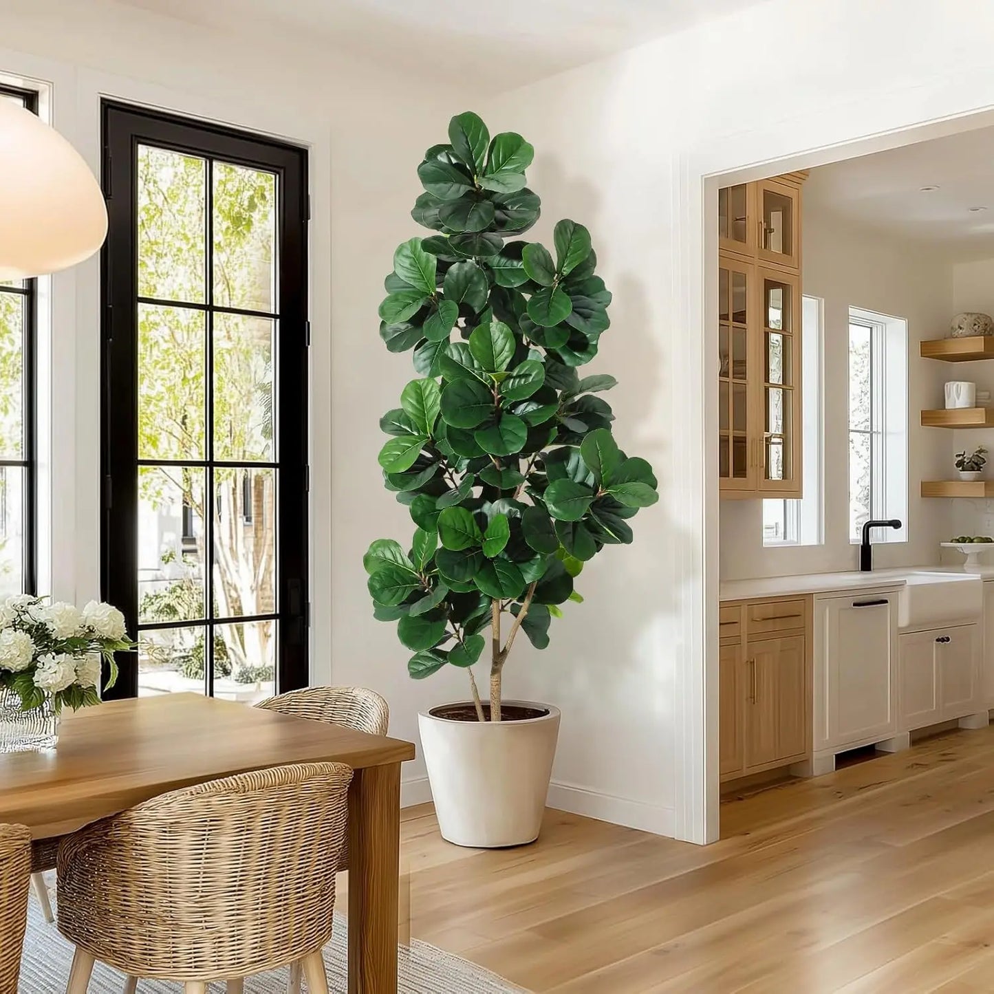 HiMISSCN Fiddle Leaf Fig Tree Artificial Planter