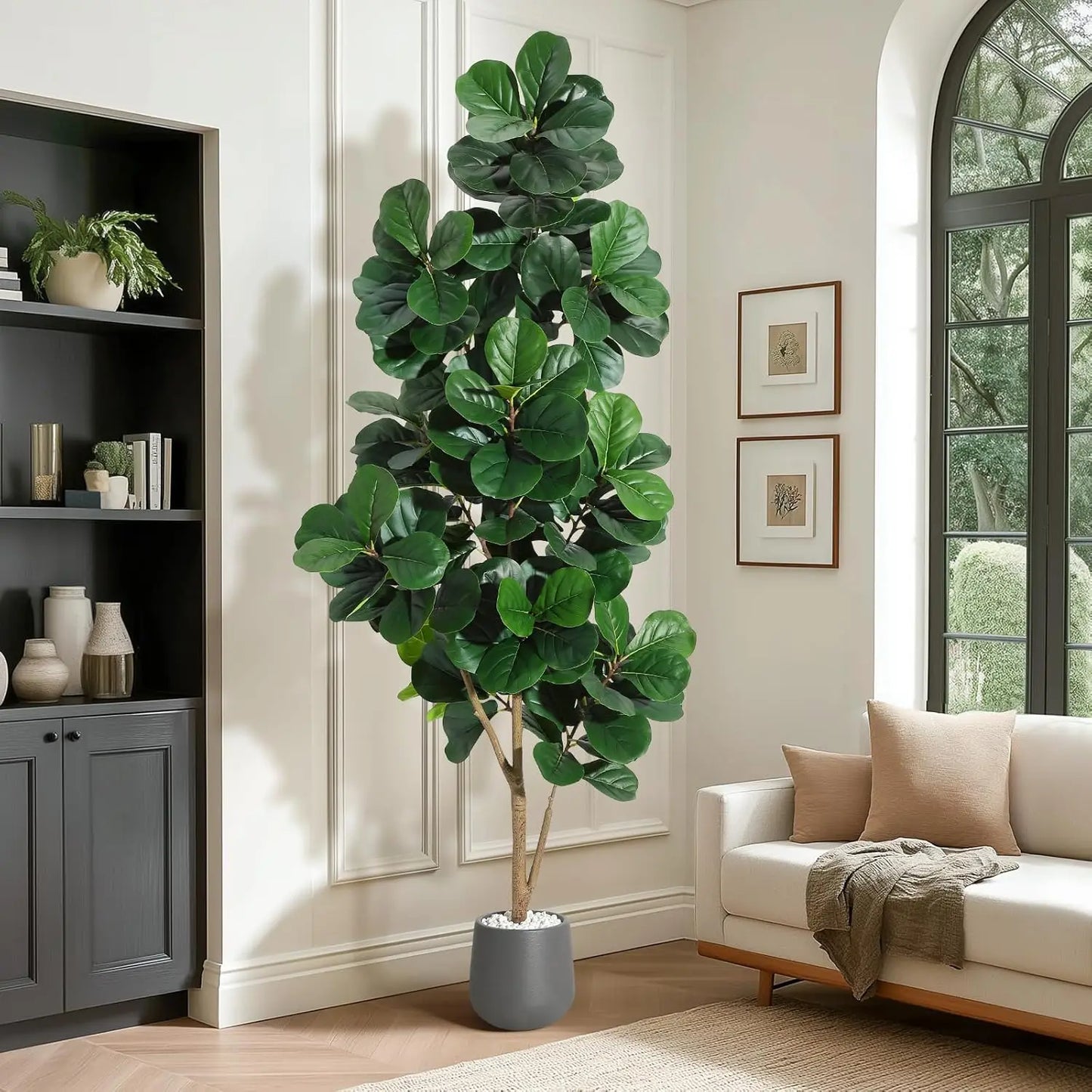 HiMISSCN Fiddle Leaf Fig Tree Artificial Planter