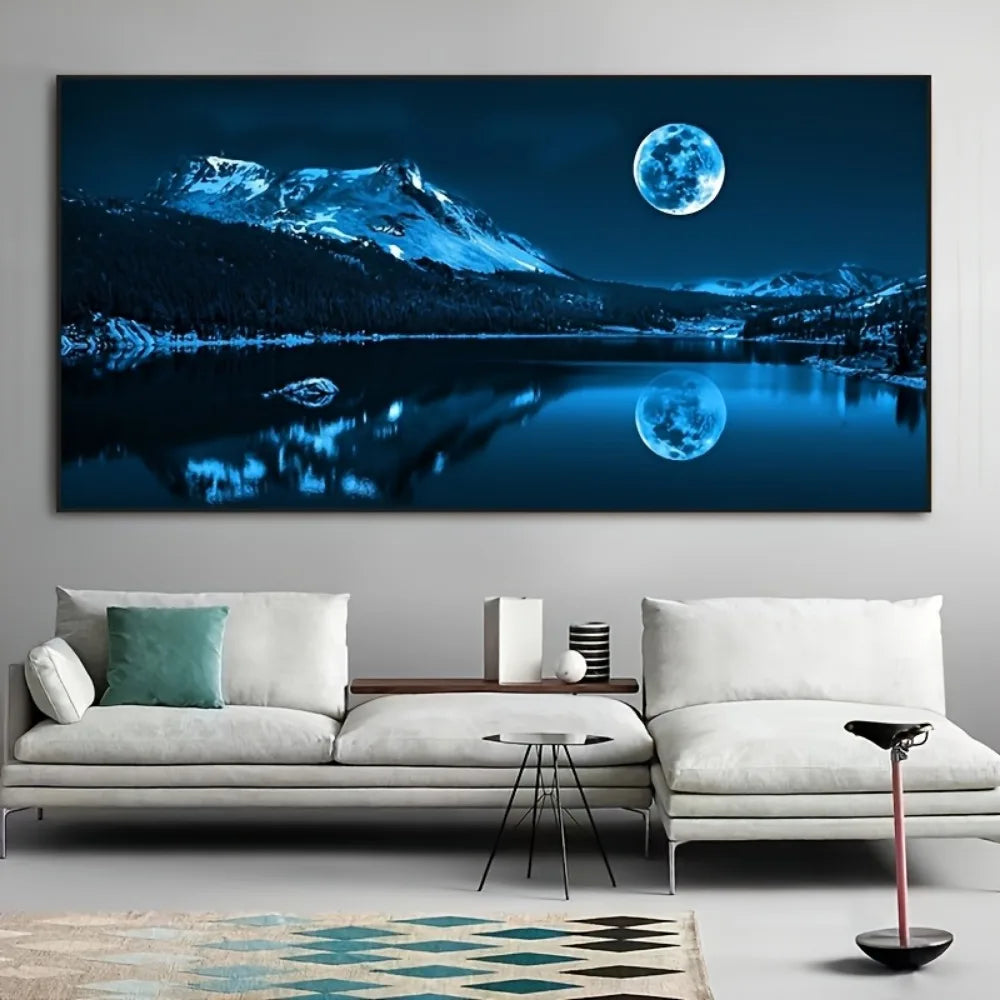 Stunning landscape wall art canvas poster, stylish, 1.5 inch thick solid wood frame