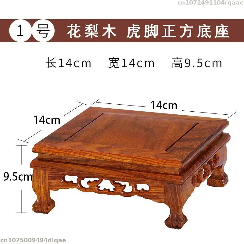 Natural Solid Wood Pedestal Vase Bonsai Plant Stand