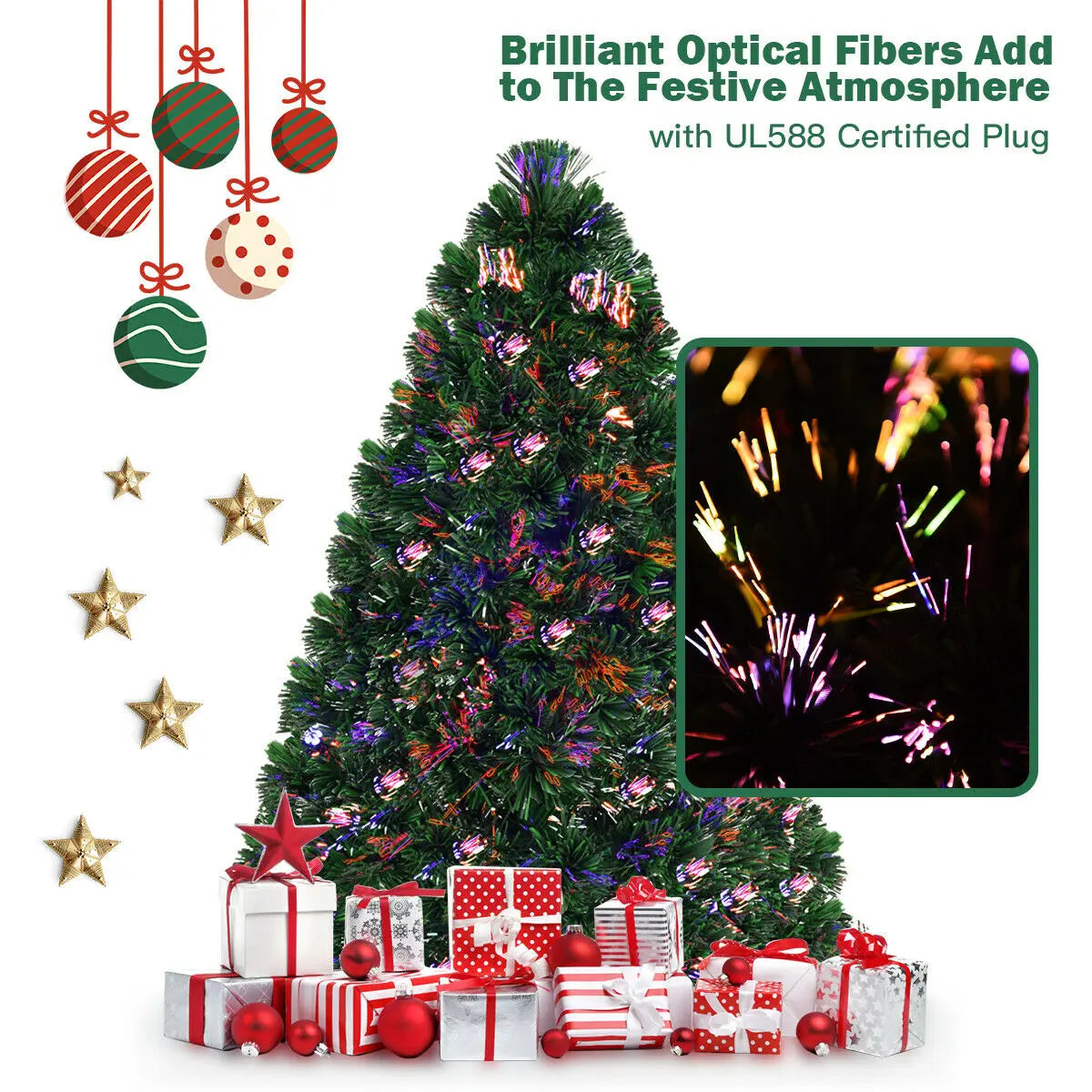 LIFEZEAL Artificial Christmas Tree for Holiday Home and Office Decor