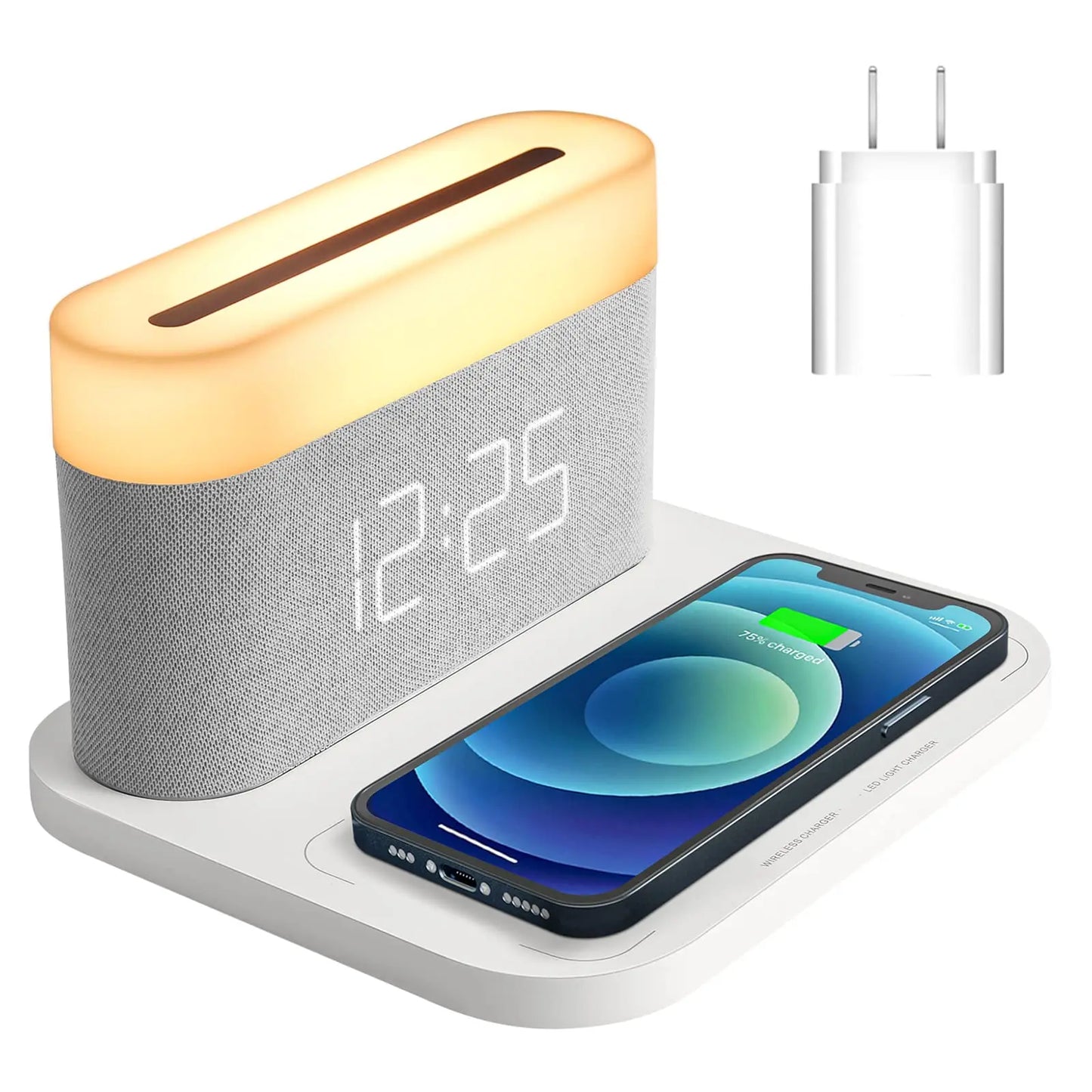 COLSUR S26 15W Wireless Charging Bedside Lamp with Alarm Clock