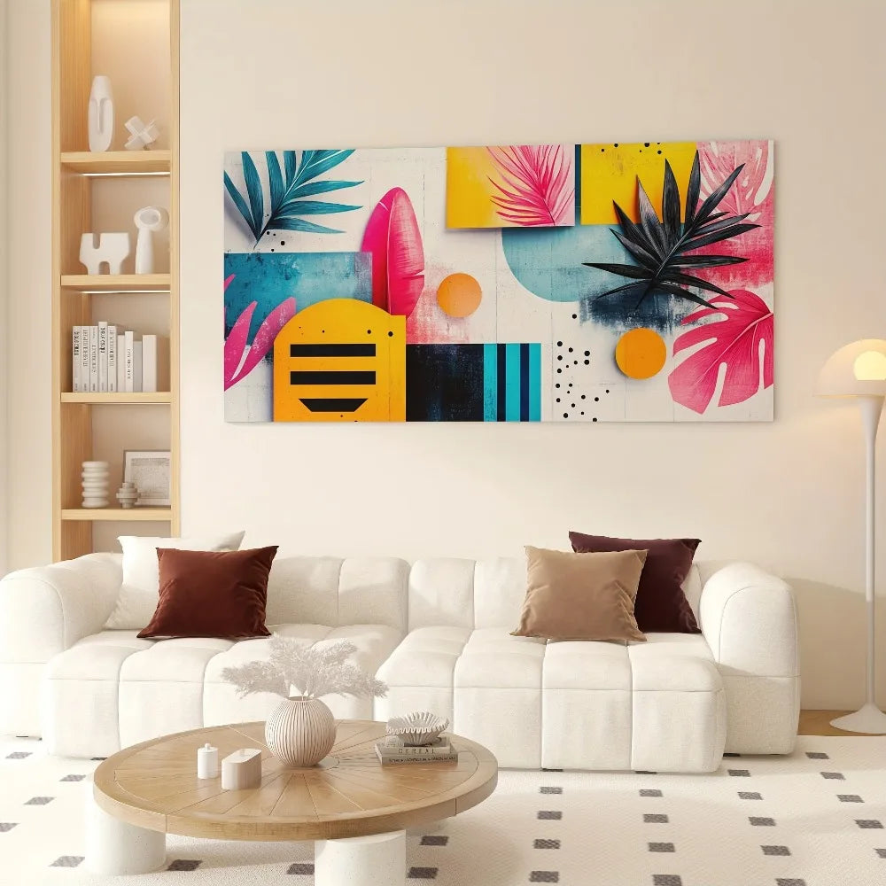 Emotional color, using color to express inner emotions, the level of emotional change, 1.5 inch thick pine solid wood frame