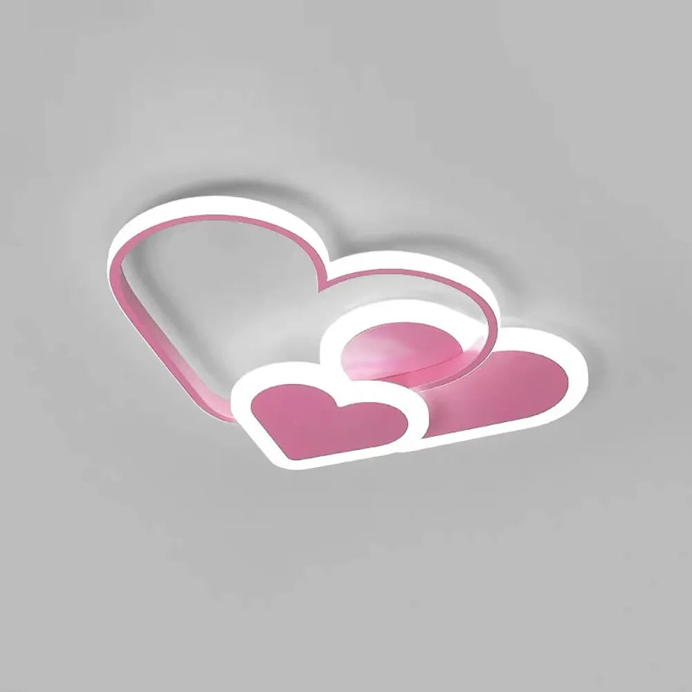 Heart Shaped LED Ceiling Lamp With Remote Control Adjustable Temperature