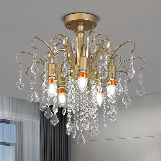 GreeLustr Luxury Crystal Pendant Ceiling Lamp Home Decoration Living Room Bedroom Chandelier Ceiling Light Modern Lighting