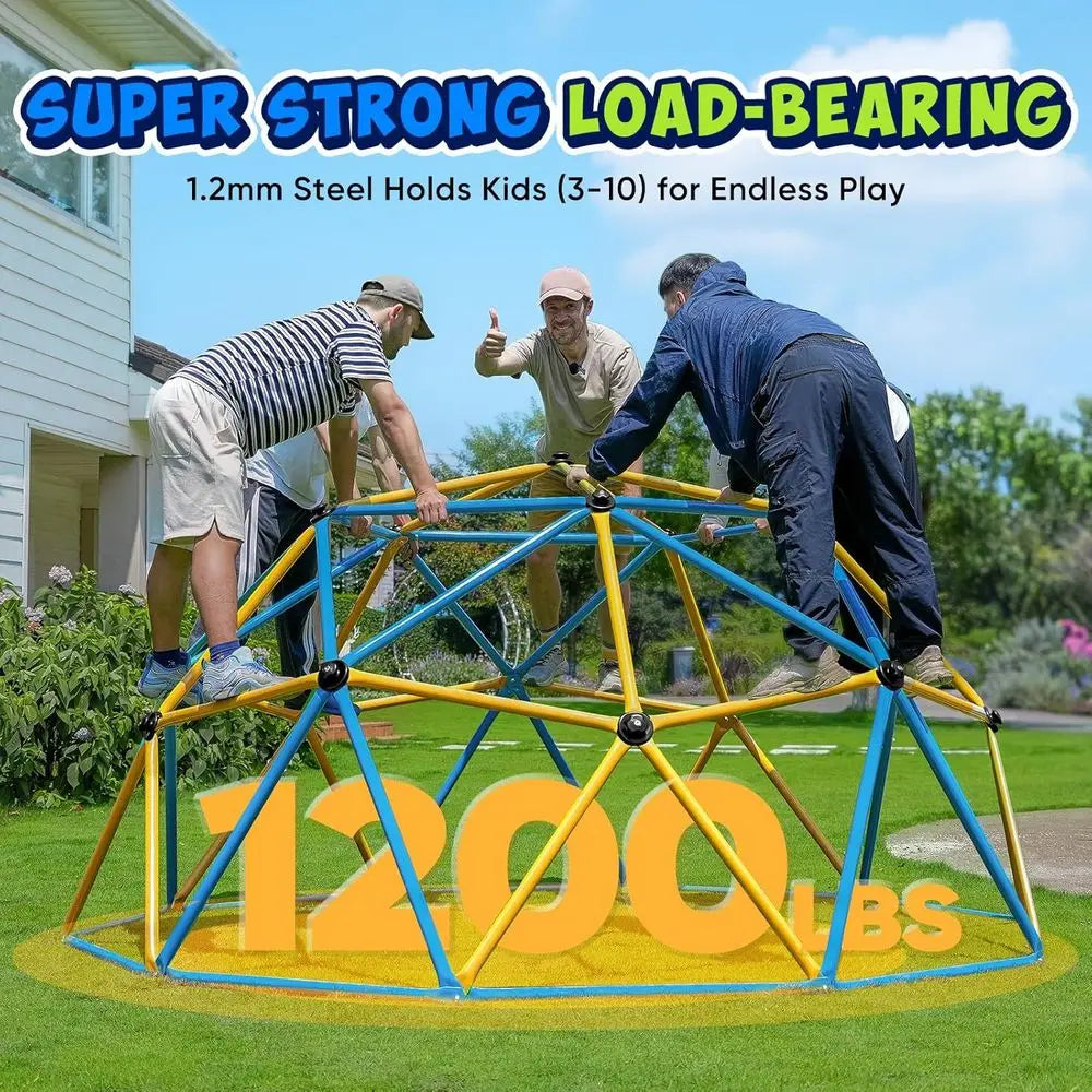 Zupapa 10T ClimDome with Hammock, Outdoor Jungle Gym or Kids, Geometric Dome Climber Supporting 1200LBS Outdoor Play Equipment,