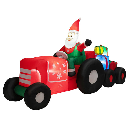 LIFEZEAL Christmas Inflatable Santa Decoration With Gifts And LED Lights