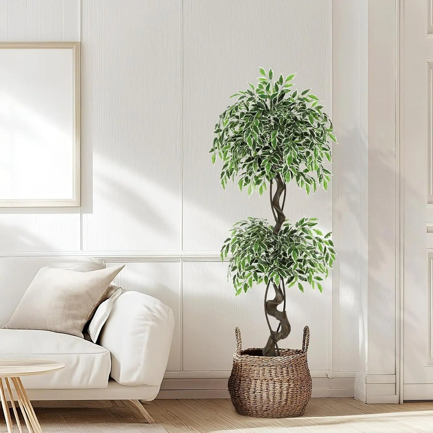 HiMISS Artificial Ficus Tree Indoor Outdoor Decorative Floor Plant
