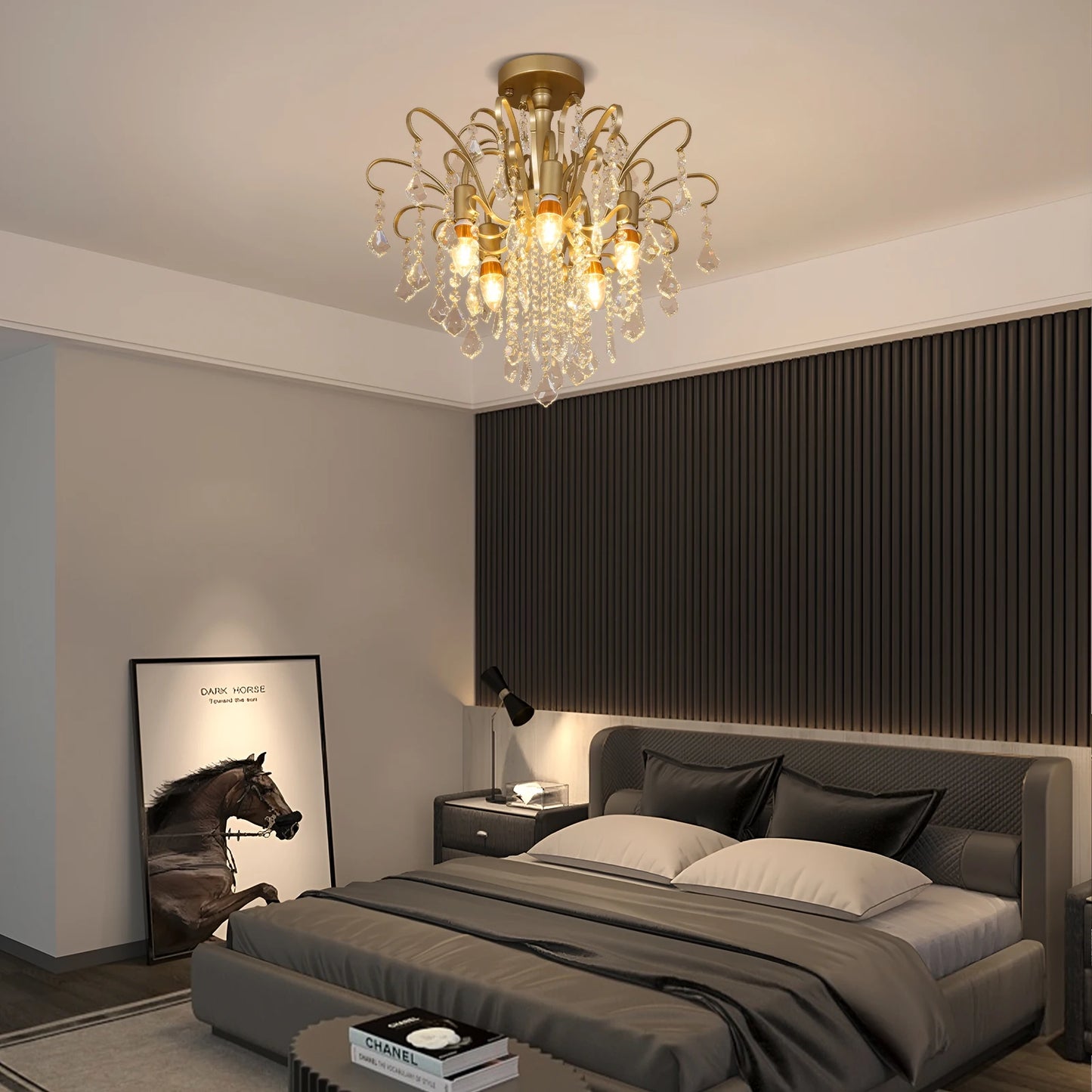 GreeLustr Luxury Crystal Pendant Ceiling Lamp Home Decoration Living Room Bedroom Chandelier Ceiling Light Modern Lighting