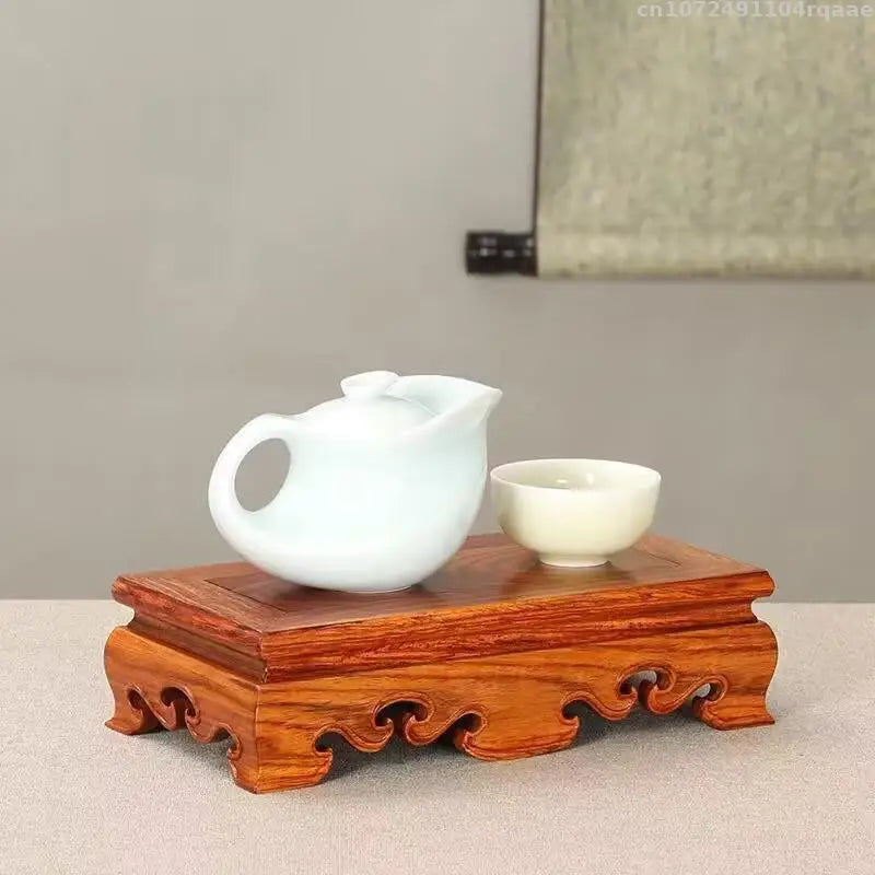Natural Solid Wood Pedestal Vase Bonsai Plant Stand