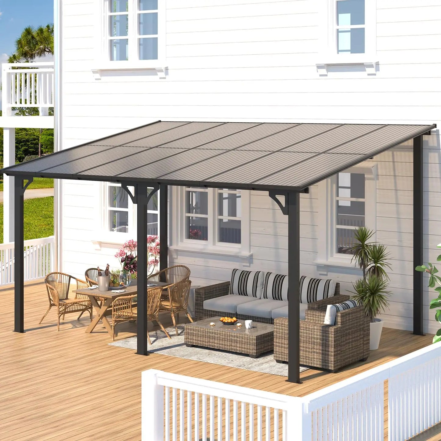 Sturdy Aluminum Gazebo With Roof For Patio Pergola