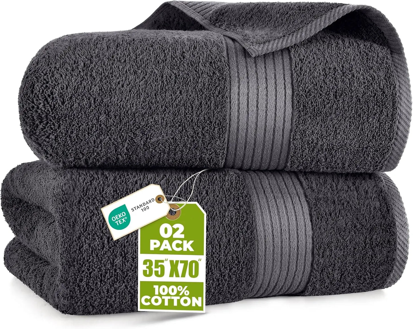 2 Pack Bath Sheets 100 Percent Cotton Quick Dry Towels