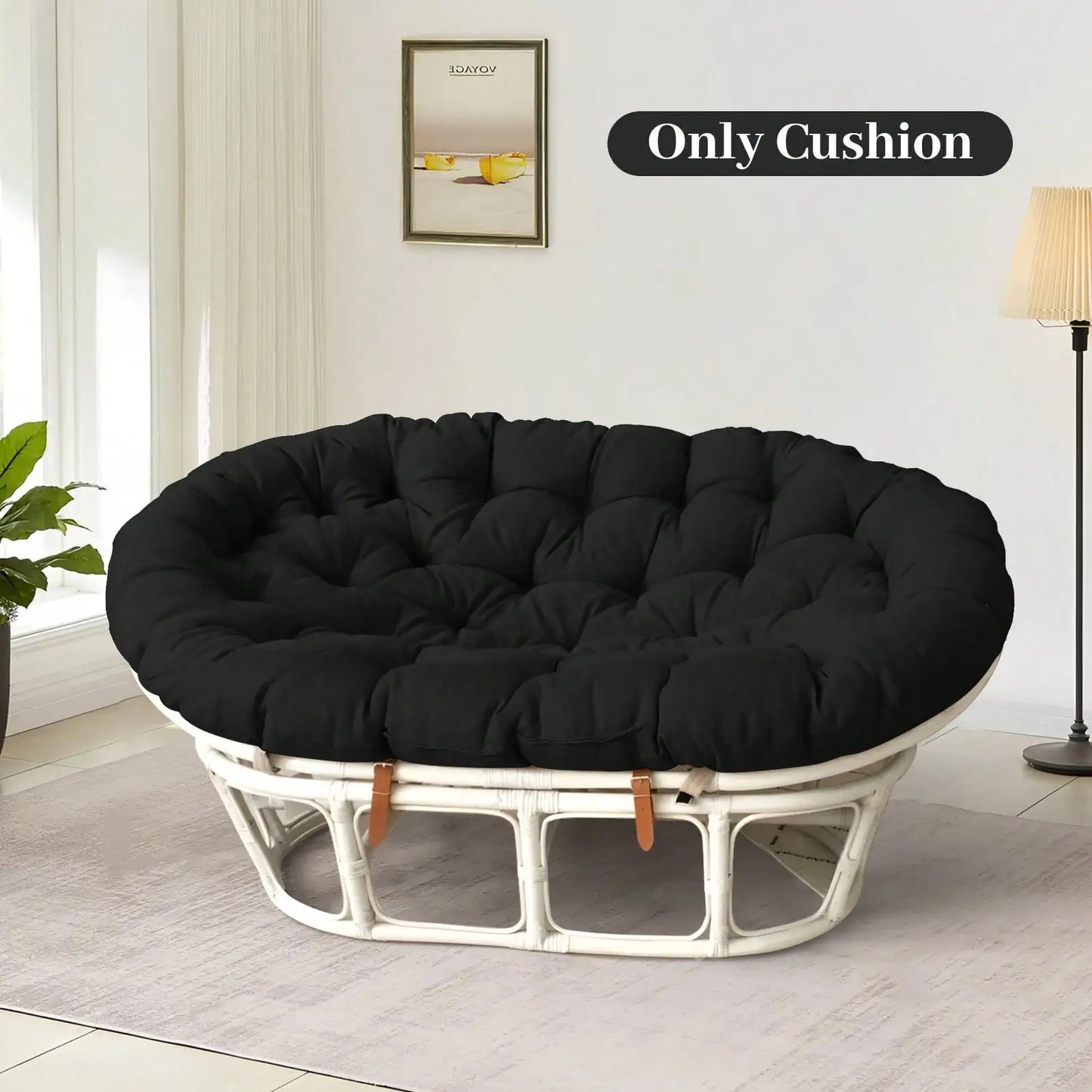 Weather Resistant Double Papasan Cushion Outdoor Rocking Chair