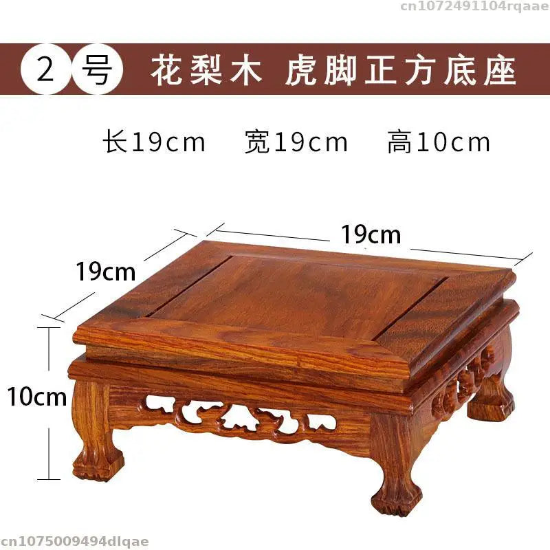 Natural Solid Wood Pedestal Vase Bonsai Plant Stand