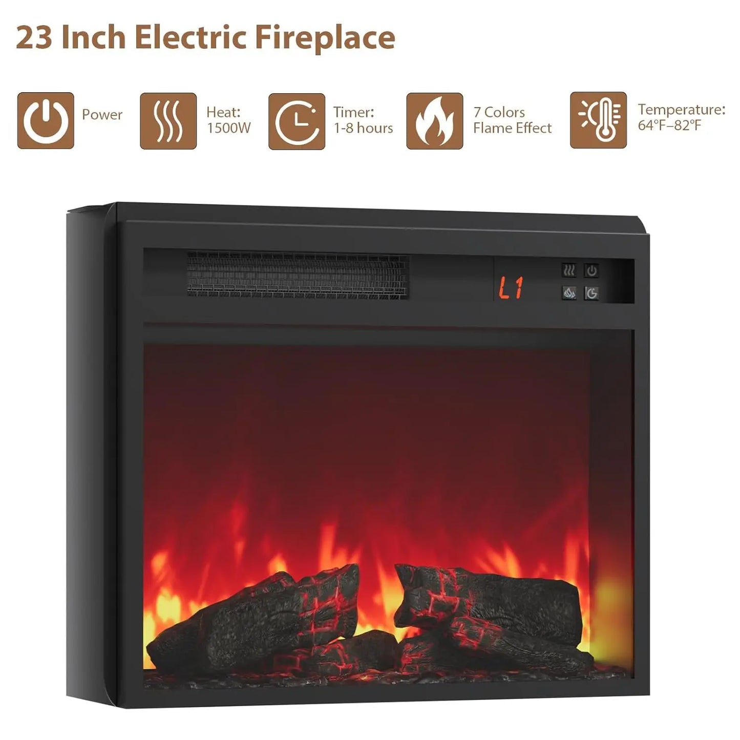Electric Fireplace TV Stand Farmhouse Entertainment Center With Barn Doors