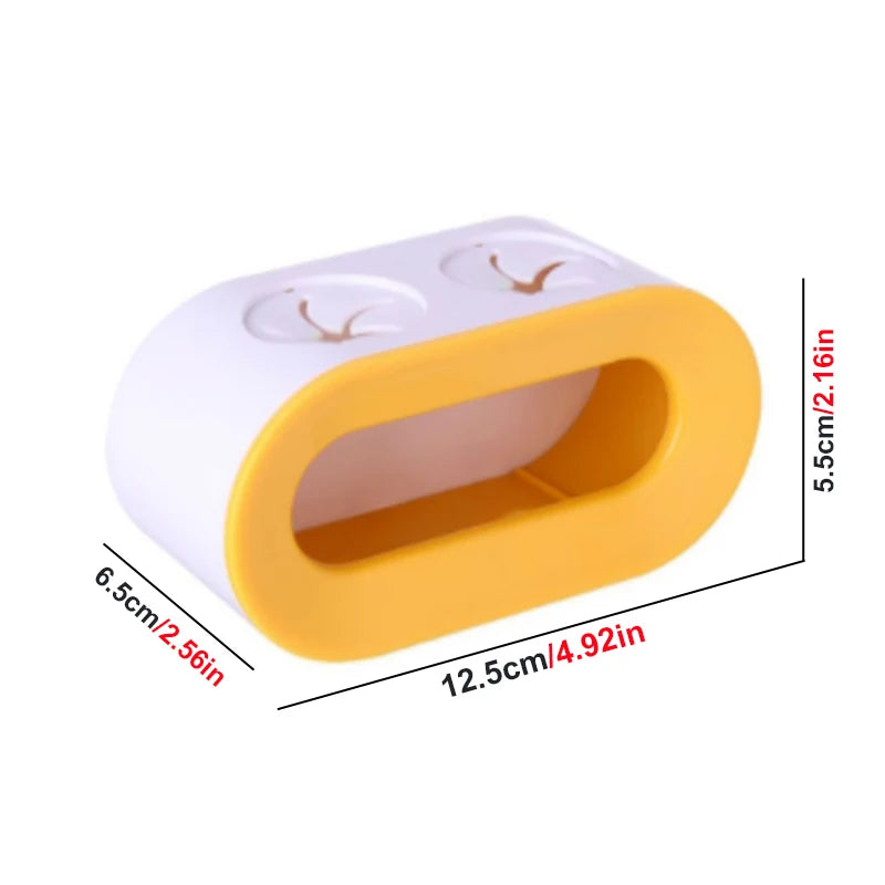 Electric Toothbrush Holder Double Hole Self Adhesive Wall Mount Bathroom