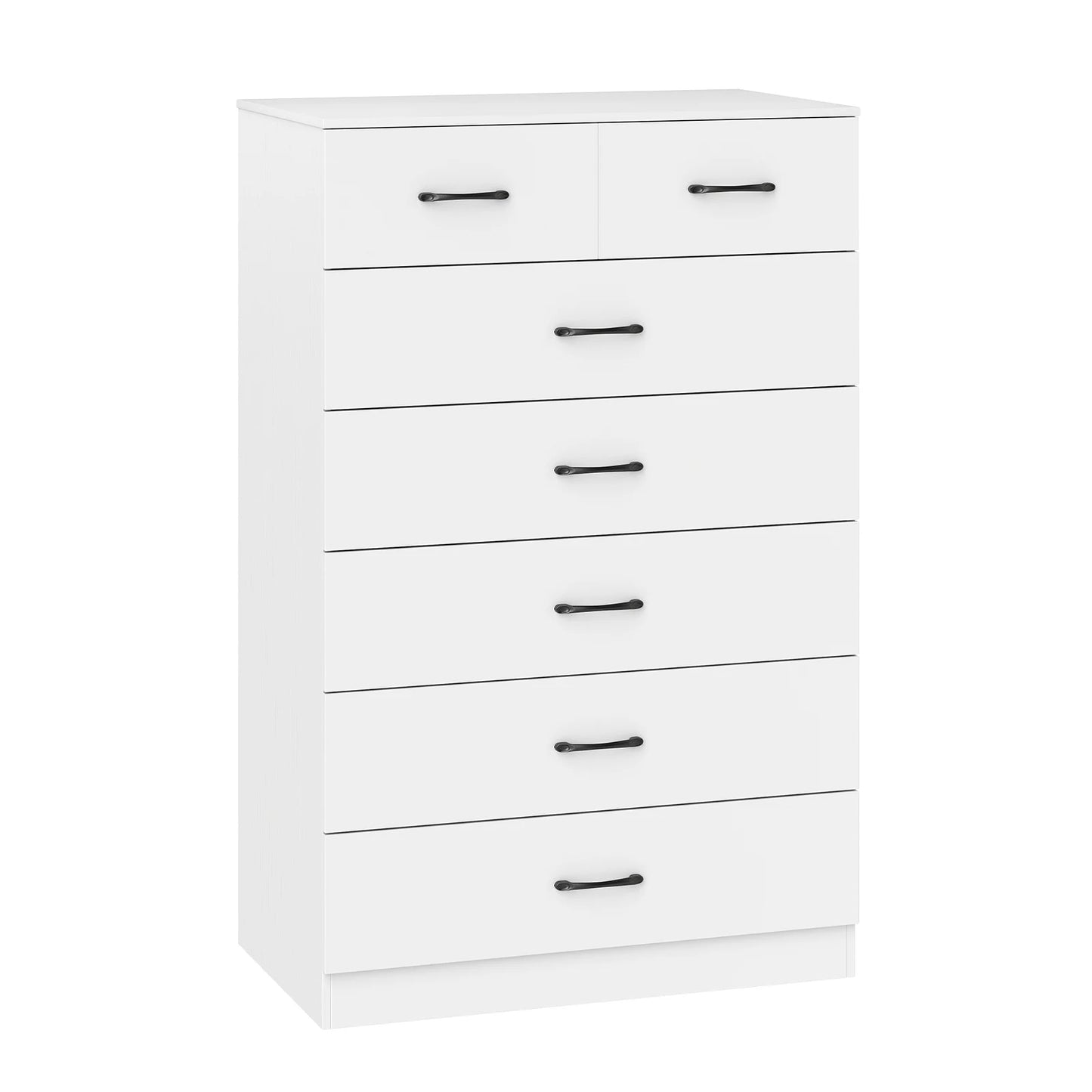 7 Drawers Dresser Wooden Chest of Drawers w/ Metal Handles, Guide Rails Espresso