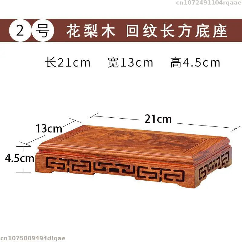Natural Solid Wood Pedestal Vase Bonsai Plant Stand