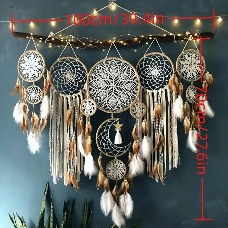 Dream Catcher Wall Decor Moon Sun Bohemian Bedside Decoration