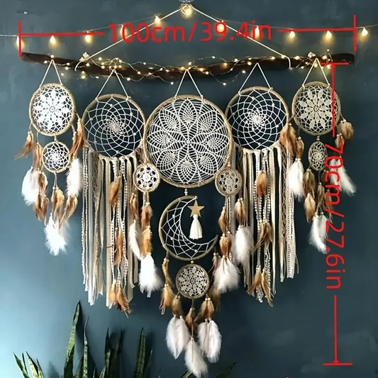 Dream Catcher Wall Decor Moon Sun Bohemian Bedside Decoration