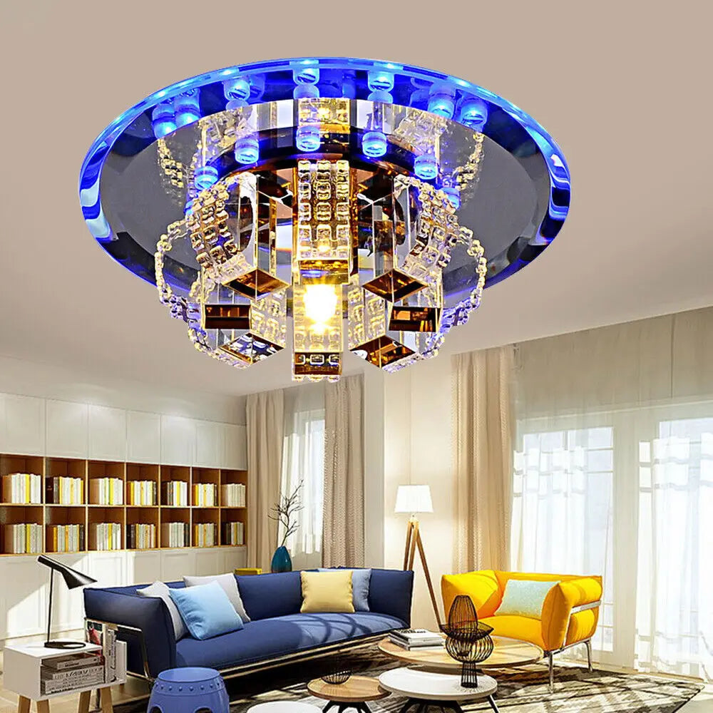 Adjustable Crystal Ceiling Lamp 3000K To 6500K LED Fixture